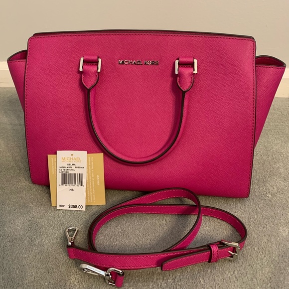 MICHAEL Michael Kors Bags Michael Kors Pink Satchel Selma Bag